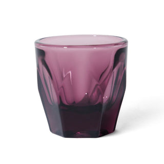 notNeutral VERO Cortado Glass 4.25oz in translucent purple glass with faceted design and smooth rim
