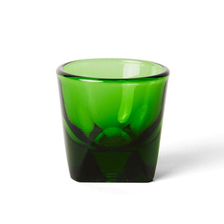notNeutral VERO Espresso Glass 3oz in translucent green thick glass with smooth rounded rim design