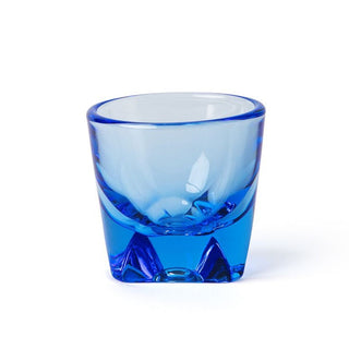 notNeutral VERO Espresso Glass 3oz in vibrant blue thick glass with sturdy base and smooth rim