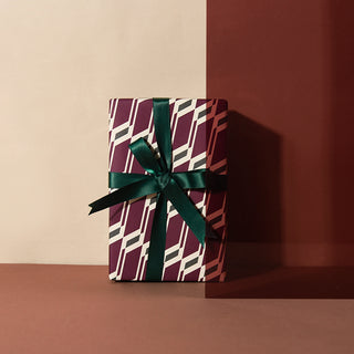 Paperplay Gift Wrapping Paper - Modern Maroon