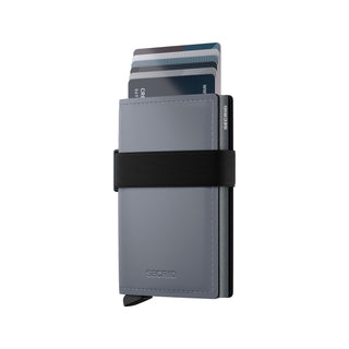 Secrid Bandwallet Matte in Grey Black with cards extended