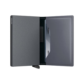 Secrid Bandwallet Matte in Grey Black, semi-open interior view
