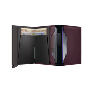 Secrid Bandwallet Matte in Plum, open view