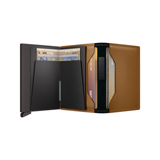 Secrid Bandwallet Matte in Toffee, open view