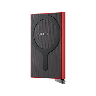 Secrid Cardprotector+ Fluted for MagSafe in Red, front view