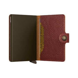 Secrid Miniwallet Veg in Tuscan, semi-open interior view