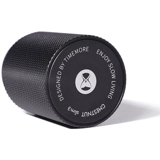 Timemore Chestnut Slim 3 Grinder showing black textured aluminum body with branded logo on bottom side