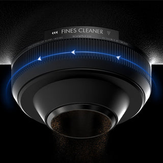 Timemore Sculptor 078S All-Purpose Grinder (120V) focus on grind setting dial with blue light accents