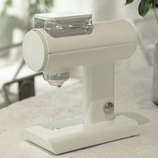 Timemore Sculptor 078S All-Purpose Grinder (120V) in white with sleek aluminum and clear hopper design