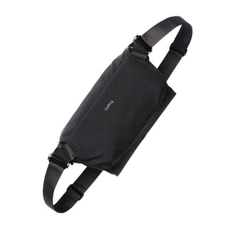 Bellroy Venture Sling 6L in black recycled nylon with adjustable strap and minimalist design