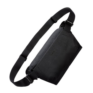 Bellroy Venture Sling 6L in black with adjustable strap and smooth recycled fabric finish