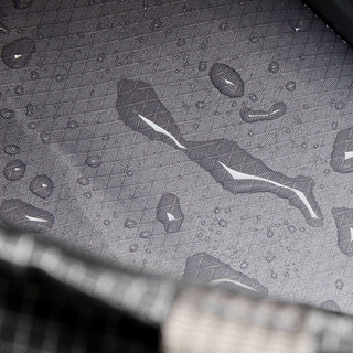 Bellroy Lite Cooler Tote 16L close-up showing textured waterproof interior lining with water droplets